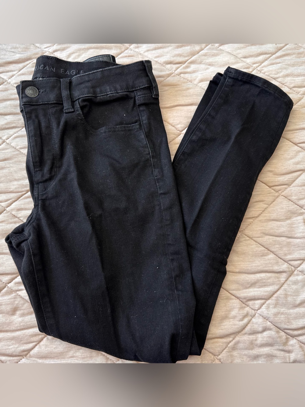 American Eagle Outfitters Black Skinny Jeans - High-Rise Fit